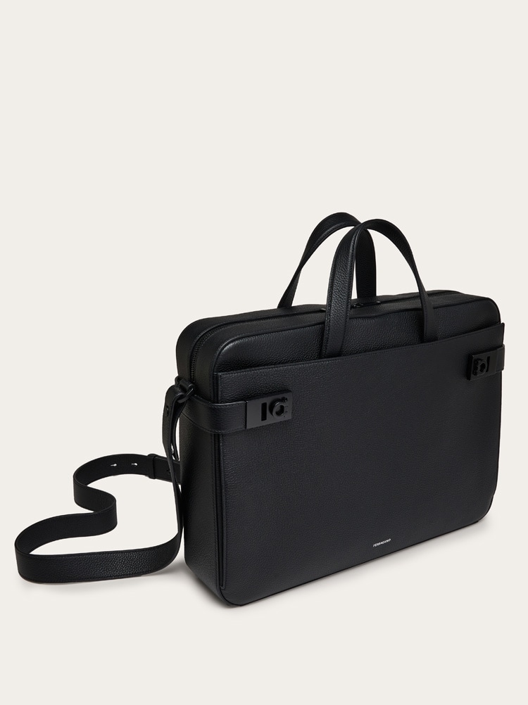 Briefcase with Gancini buckles (M) Gallery image 5