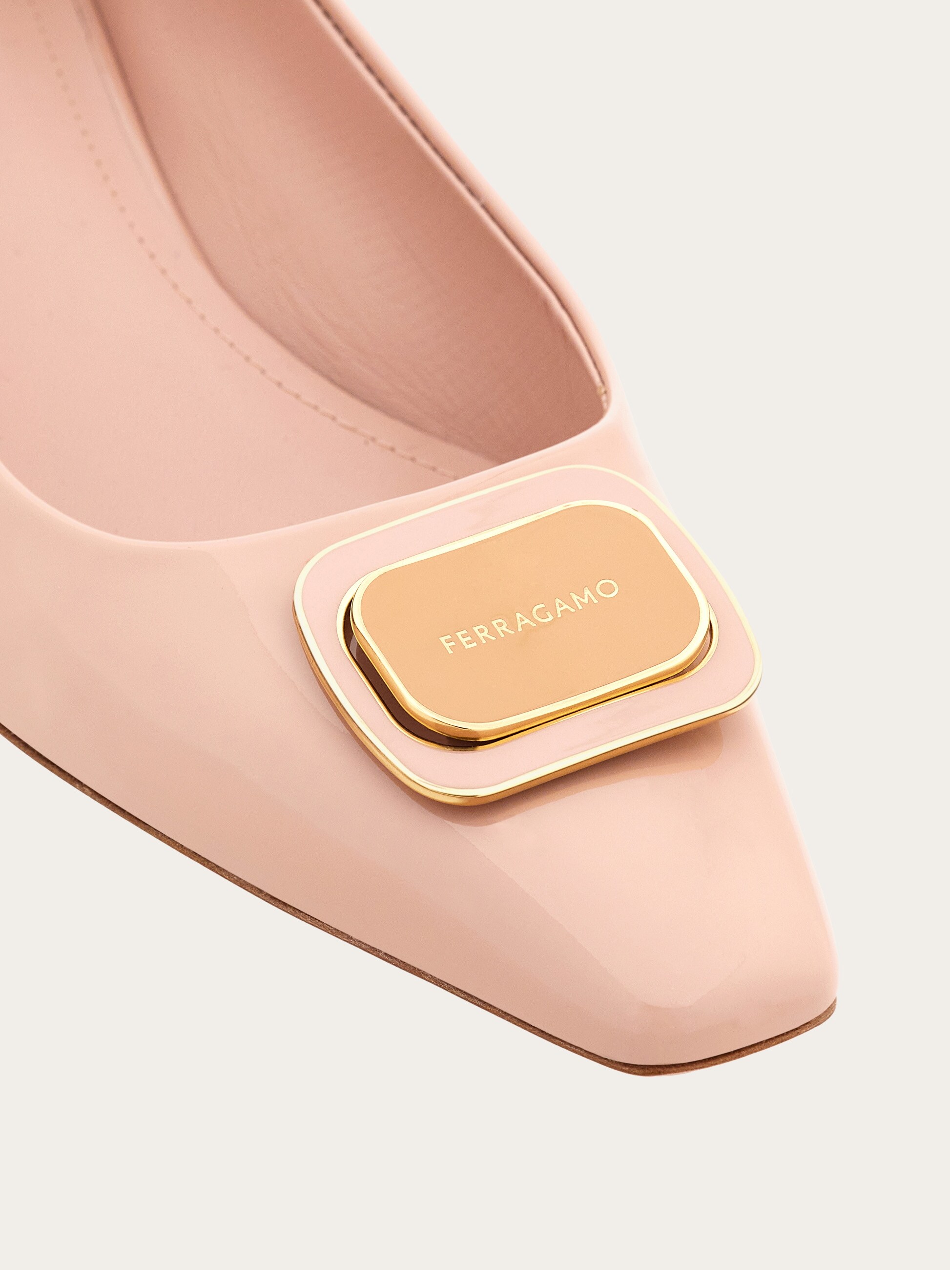 パンプス Ferragamo New Vara Plate Pumps In Pink Patent Leather Authentic Ferragamo Vara Patent Leather Pumps Women's Size 6
