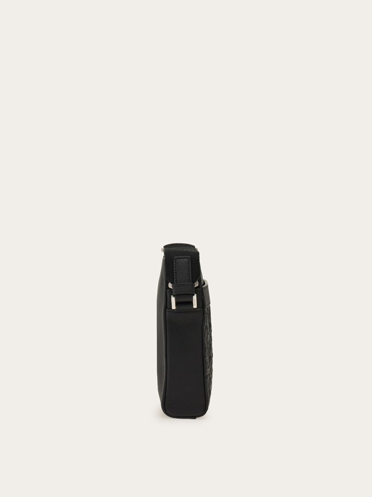 Embossed Gancini crossbody bag Gallery image 3