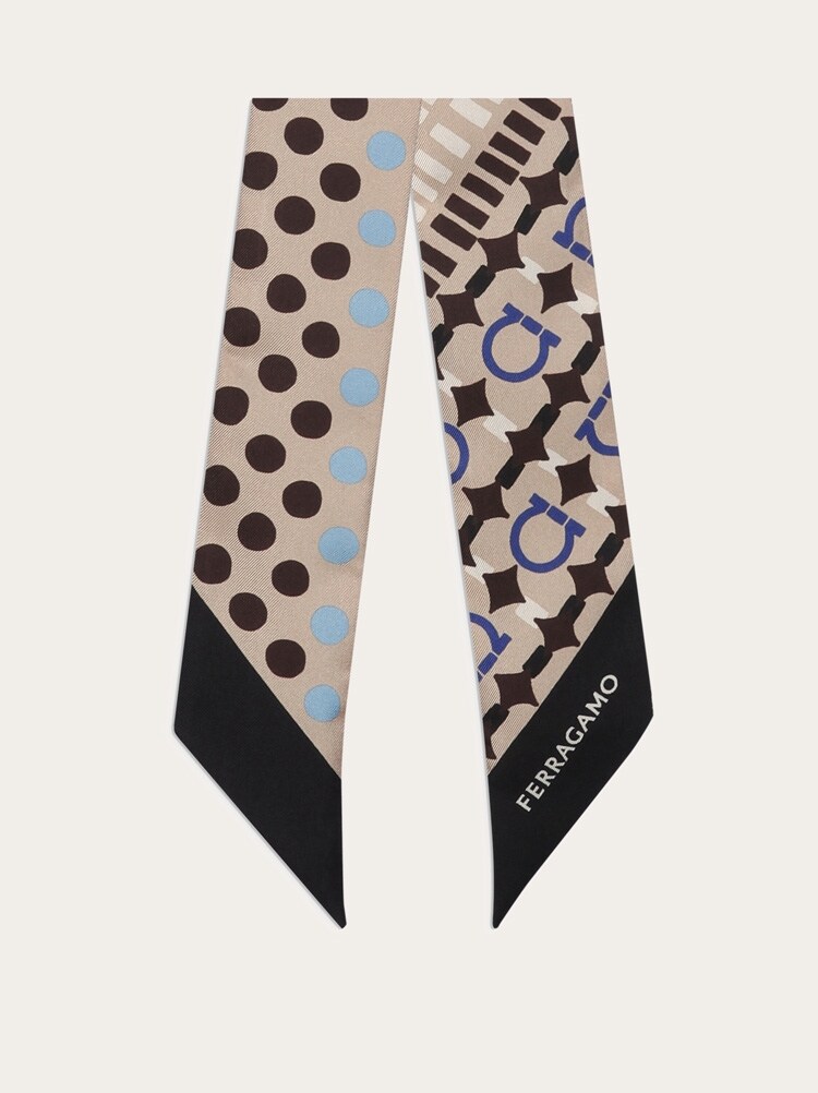 Gancini print silk mini bandeau Gallery image 1