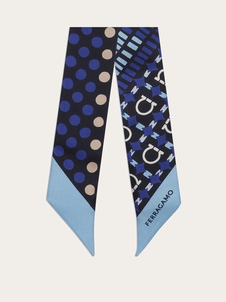 Gancini print silk mini bandeau Gallery image 1