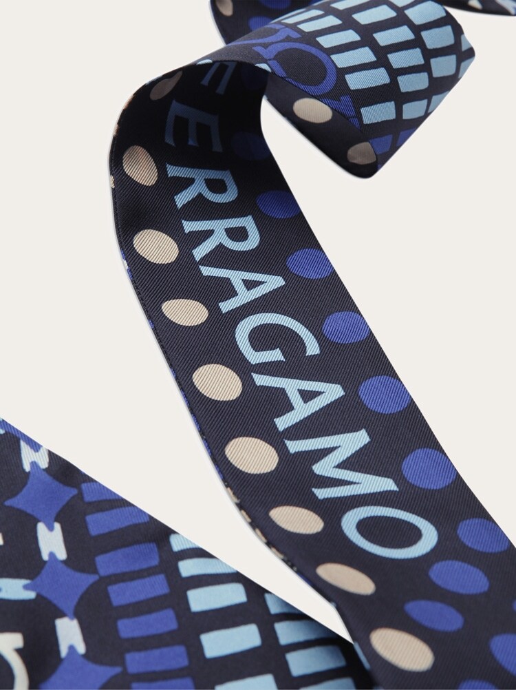 Gancini print silk mini bandeau Gallery image 4