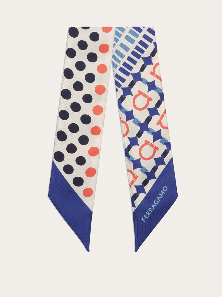 Gancini print silk mini bandeau Gallery image 1