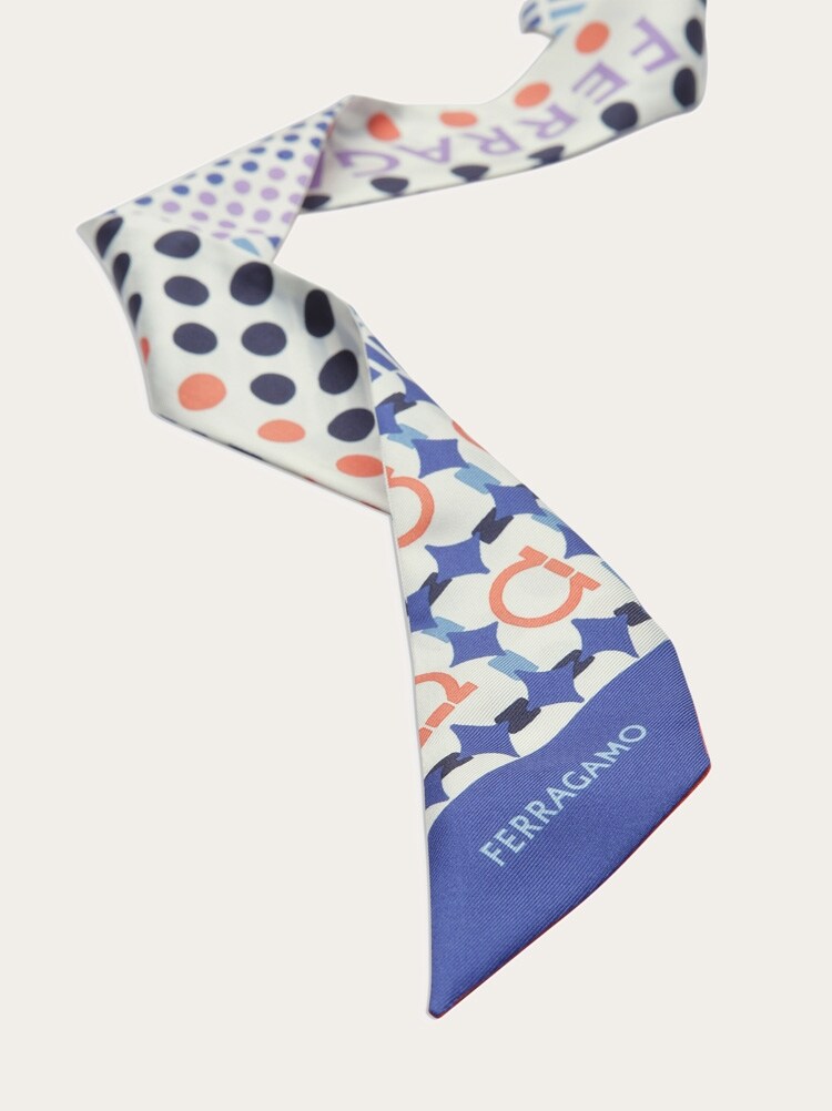 Gancini print silk mini bandeau Gallery image 2