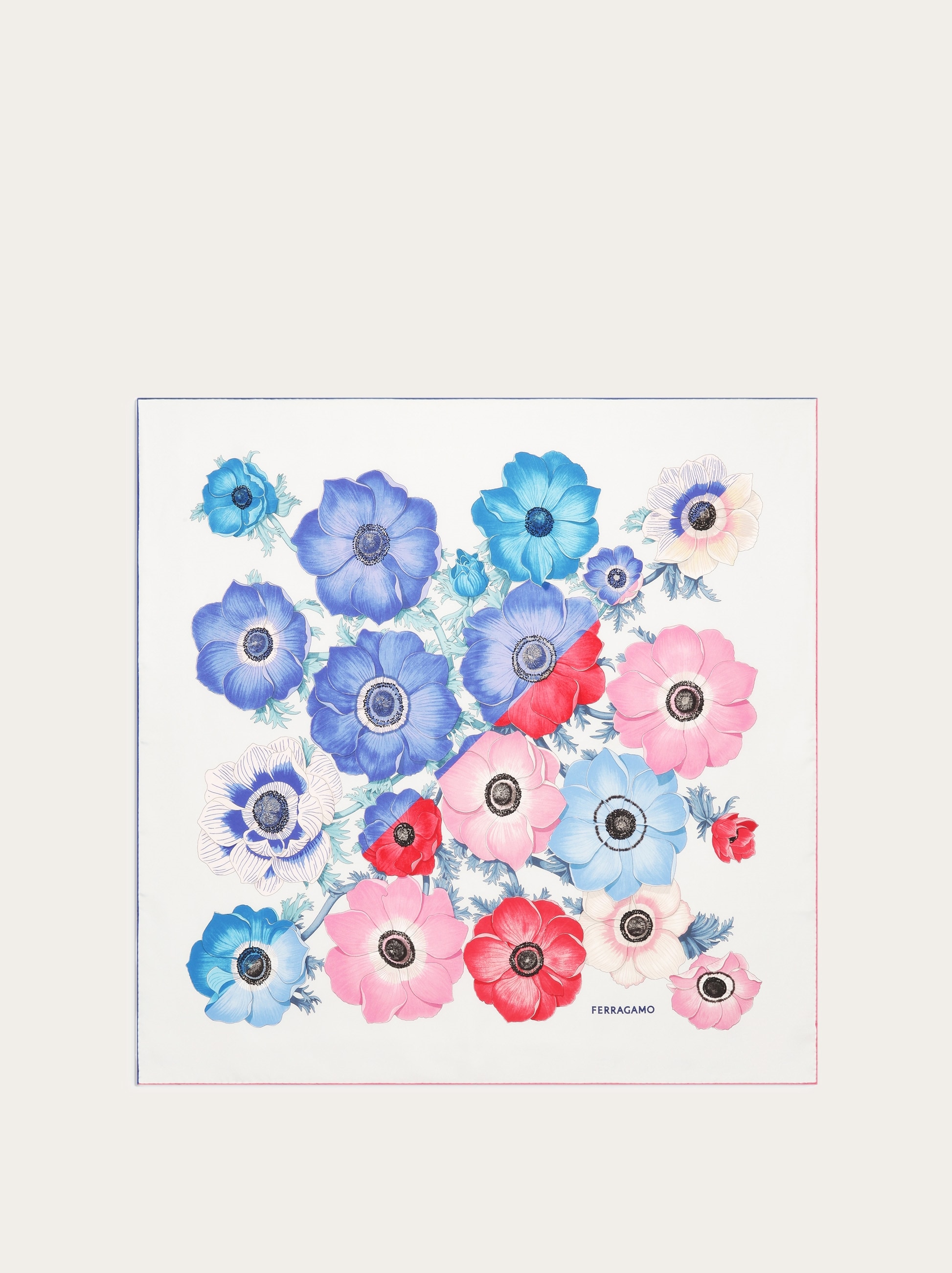 Anemone print silk scarf - Women | Ferragamo