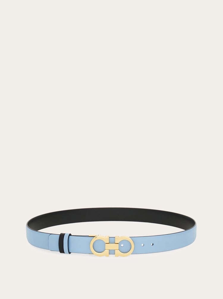 Reversible and adjustable Gancini belt Gallery image 3