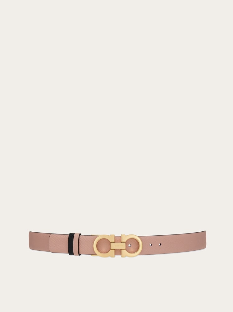Reversible and adjustable Gancini belt Gallery image 1
