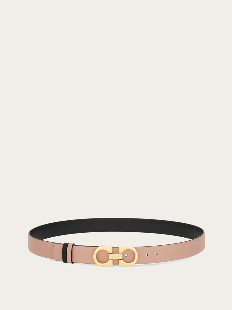 Reversible and adjustable Gancini belt Gallery image 3