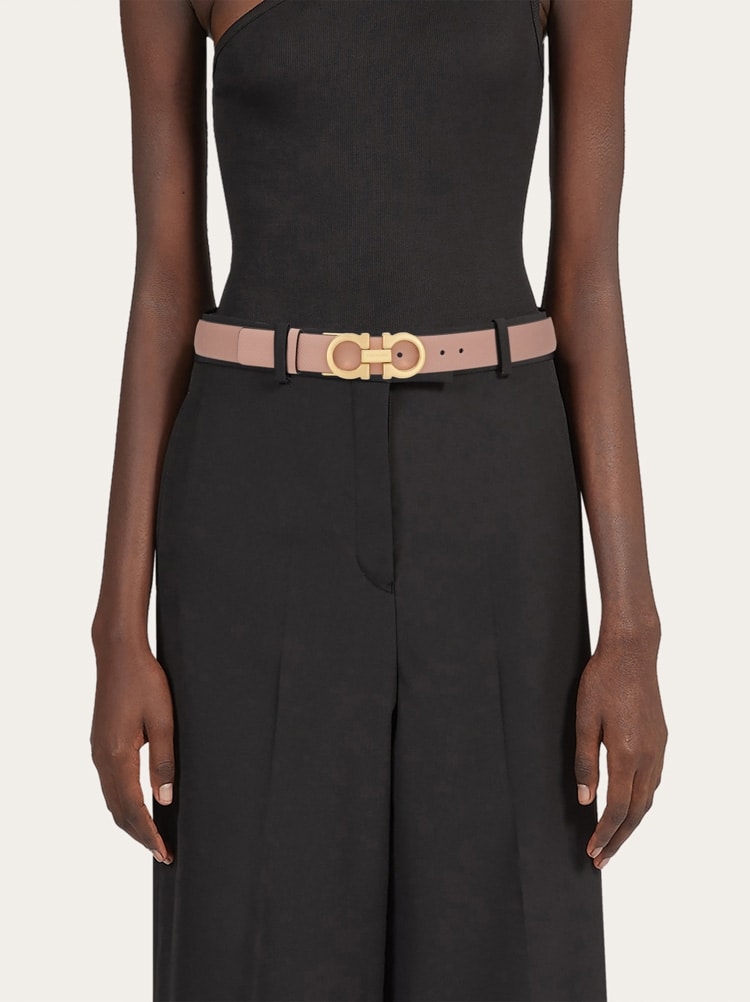 Reversible and adjustable Gancini belt Gallery image 4