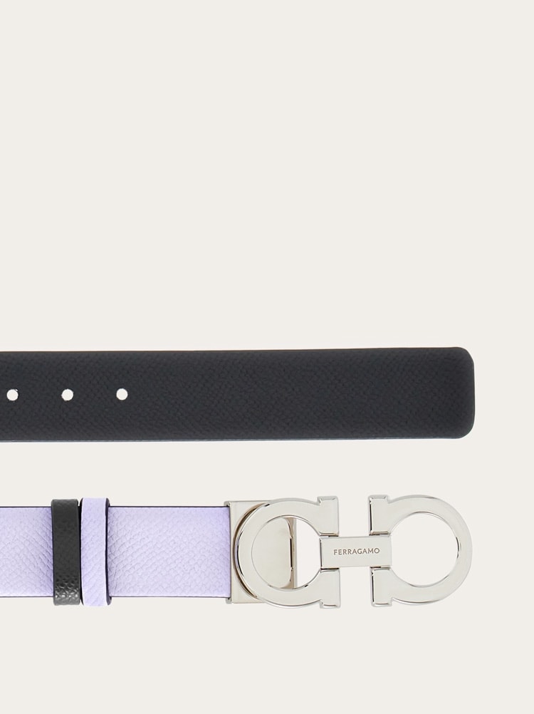 Reversible and adjustable Gancini belt Gallery image 4