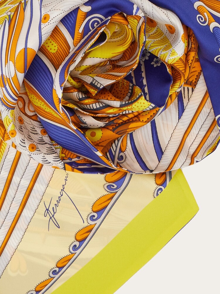 Fish print silk bandeau Gallery image 4