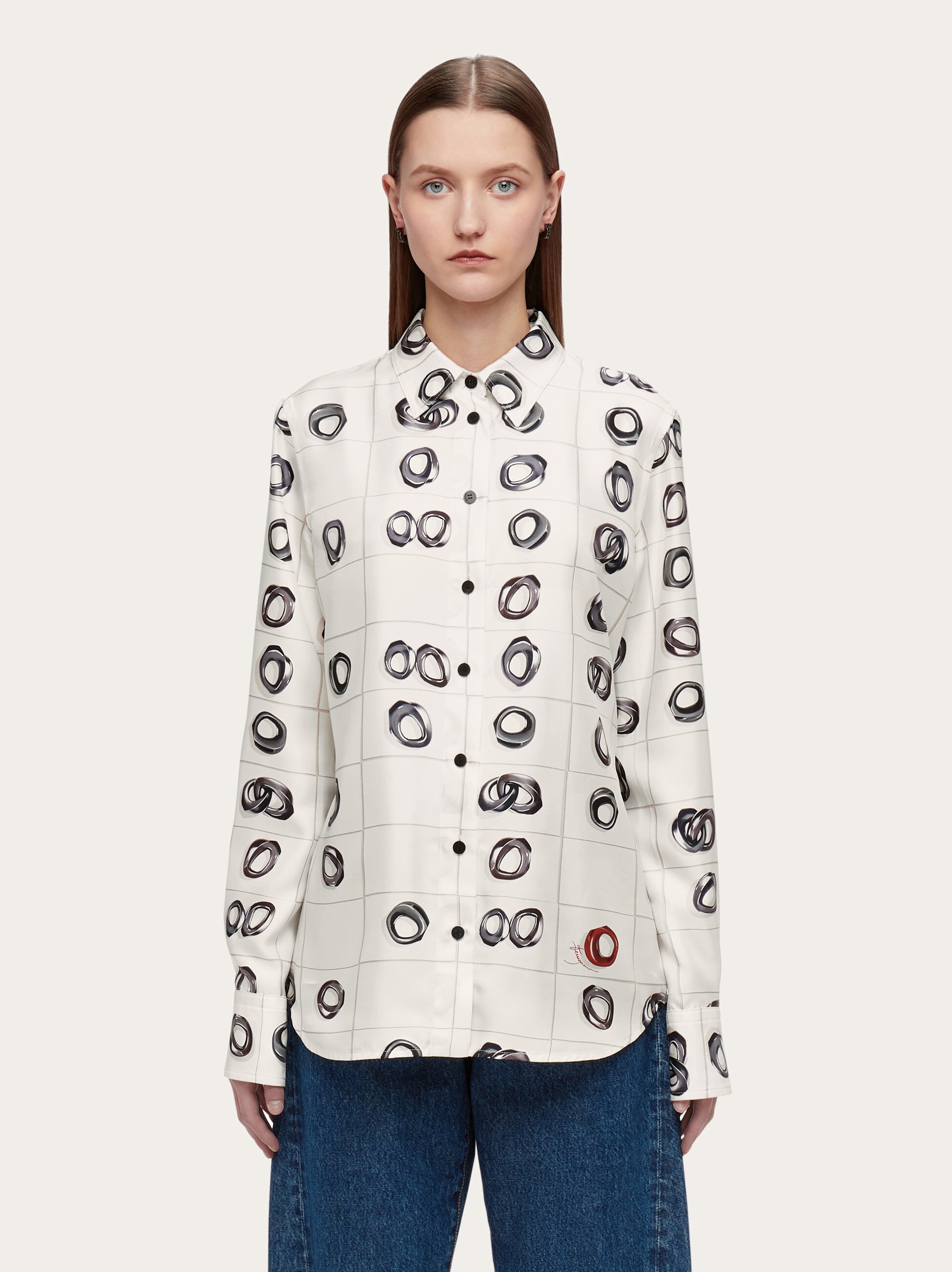 Printed silk shirt - Ready to Wear - Women - Salvatore Ferragamo US 