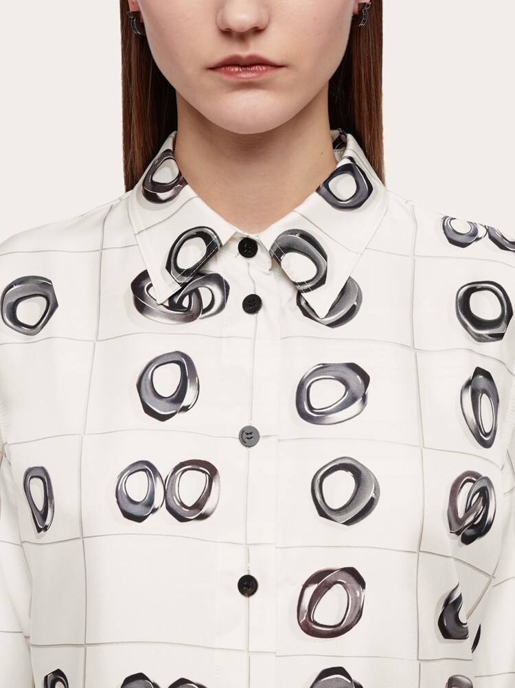 Printed silk shirt - Ready to Wear - Women - Salvatore Ferragamo US 