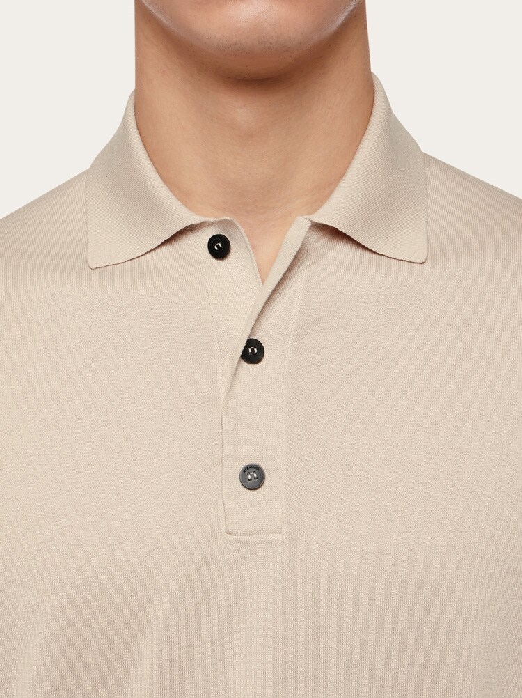 Short sleeved silk blend polo shirt - Ready to Wear - Men  