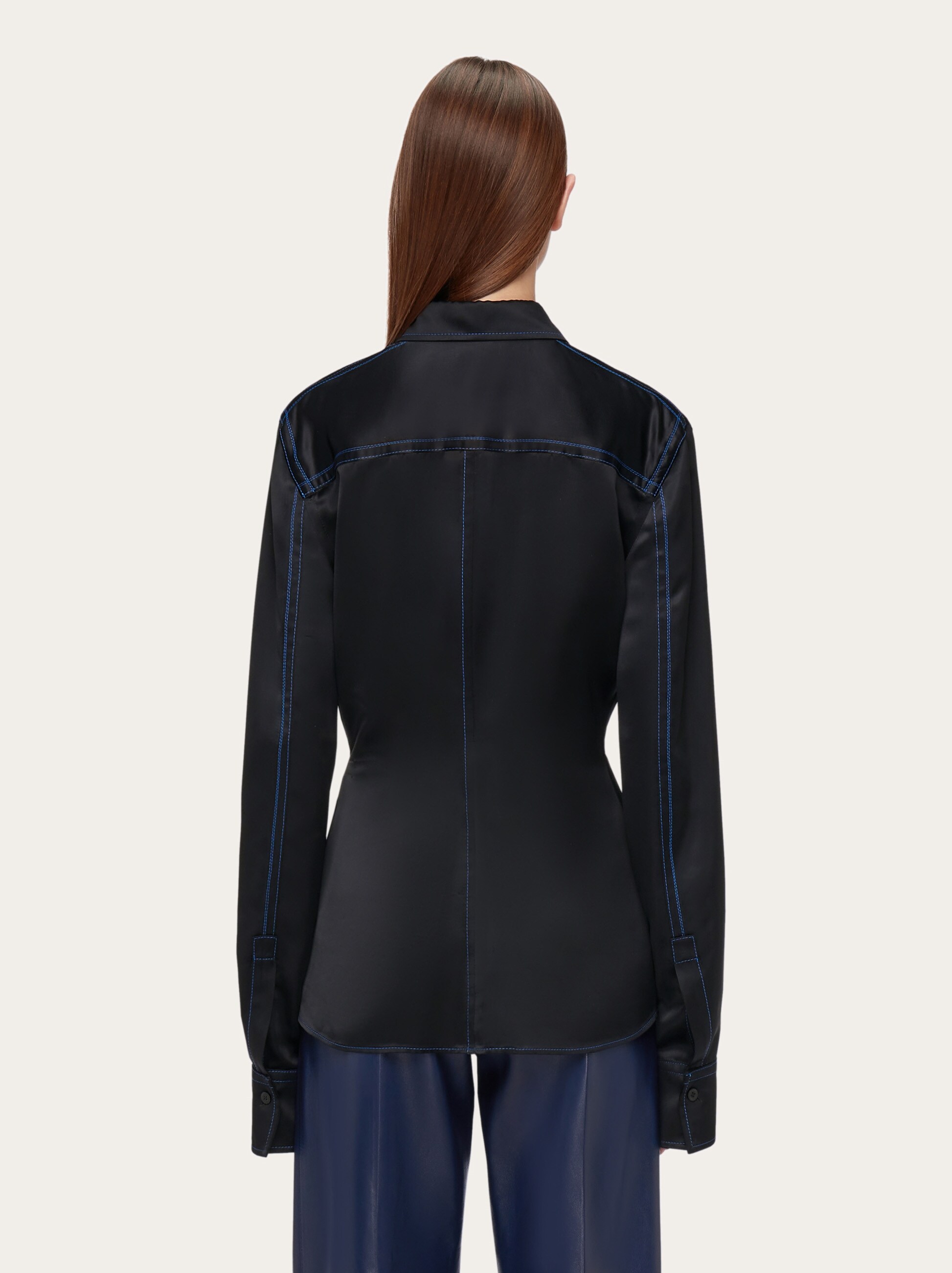 Viscose shirt with tonal darts - Ready to Wear - Women - Salvatore 