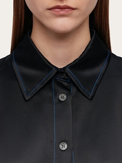 Viscose shirt with tonal darts - Ready to Wear - Women - Salvatore 