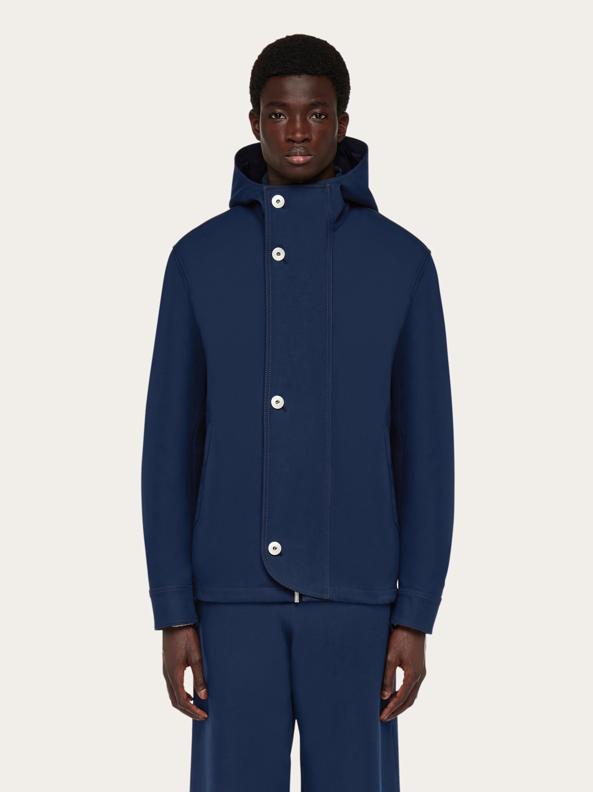 Denim hooded blouson - Ready to Wear - Men - Salvatore Ferragamo UK 