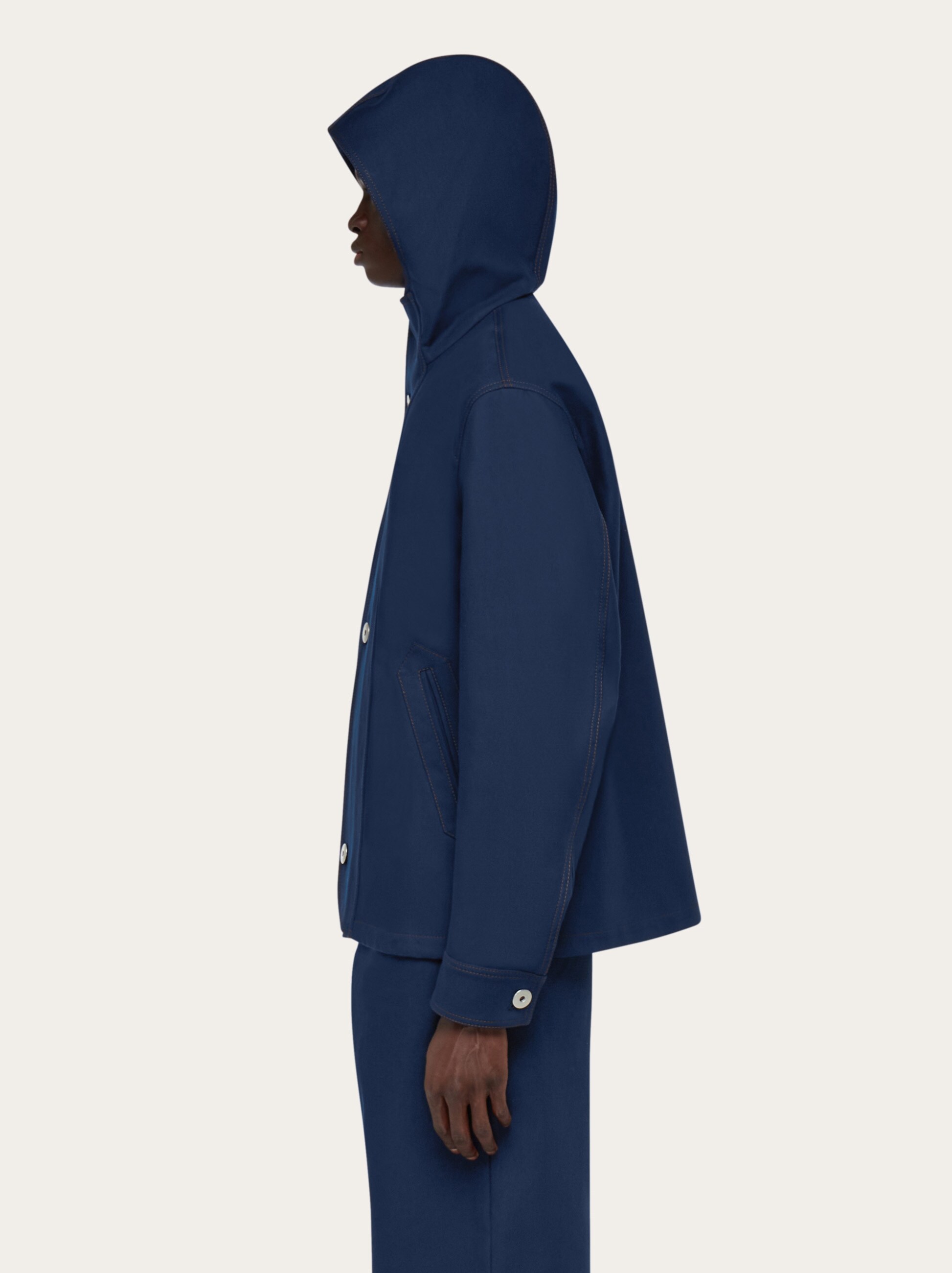 Denim hooded blouson - Ready to Wear - Men - Salvatore Ferragamo UK 