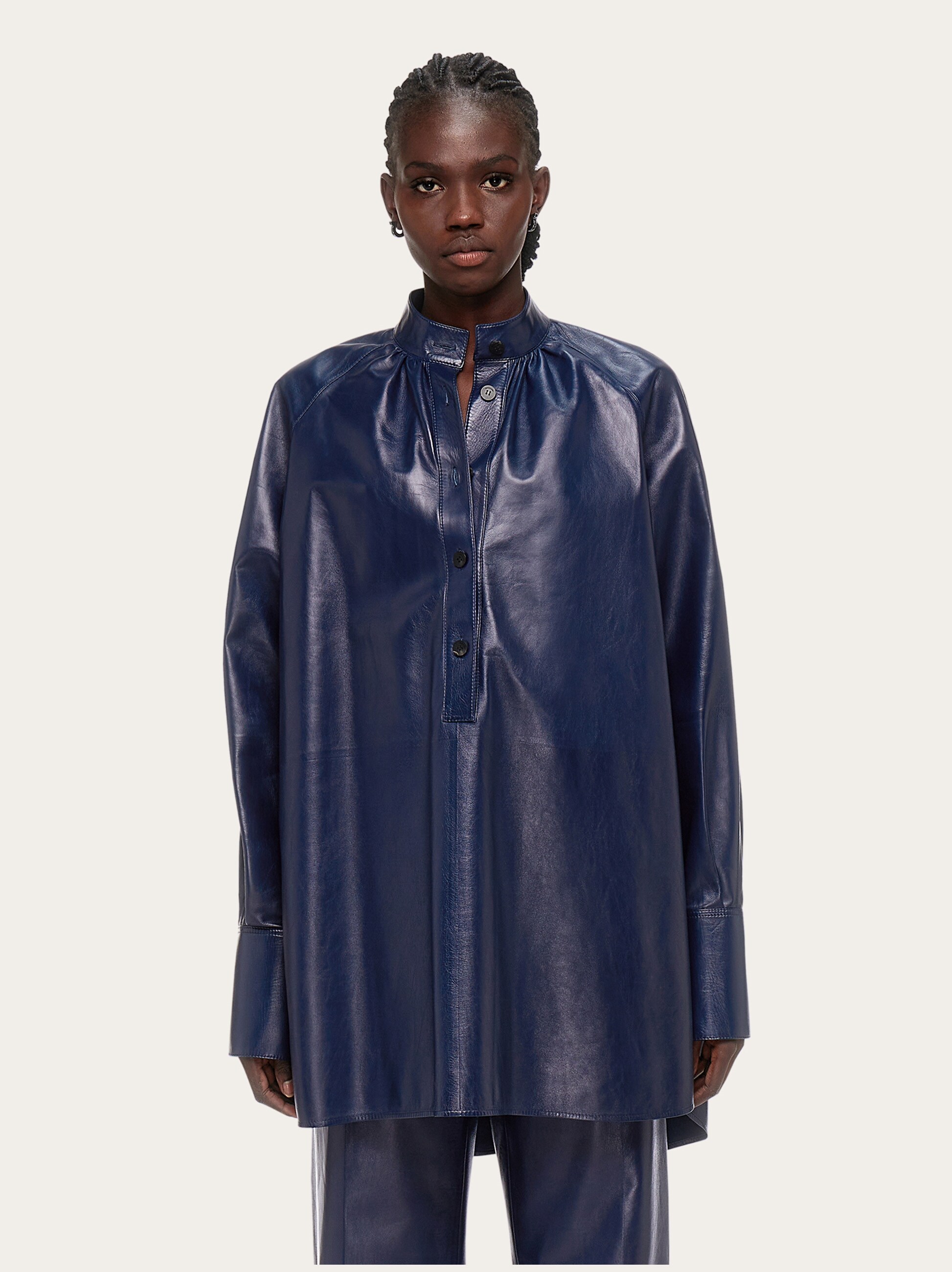 Oversize nappa shirt - Ready to Wear - Women - Salvatore Ferragamo US 