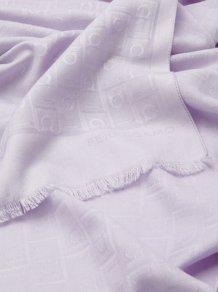 Ferragamo Monogram jacquard stole - Soft Accessories - Women  