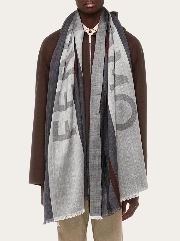 Maxi-striped jacquard stole - Soft Accessories - Men - Salvatore 
