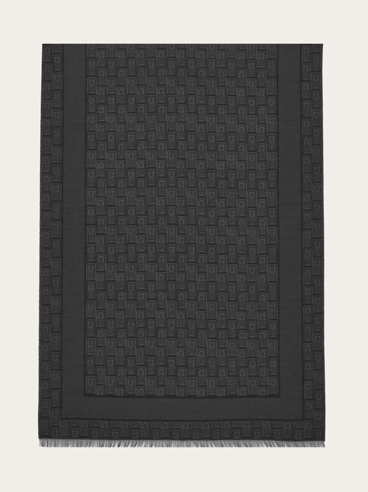 Gancini Monogram jacquard stole Gallery image 4