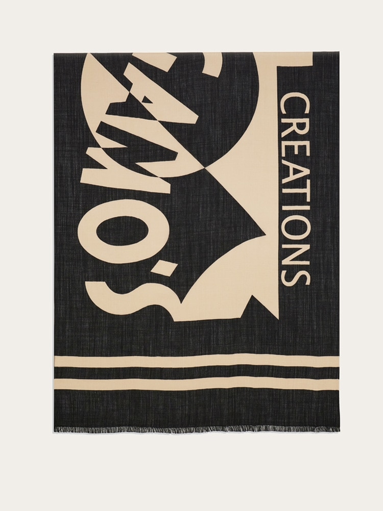 Maxi-logo stole Gallery image 4