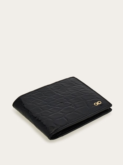 【送料&関税込】Ferragamo giove Black Wallet With Gancini On Gancini organizer wallet - Men | Ferragamo