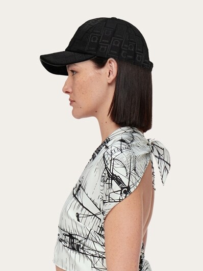 Ferragamo Monogram print baseball cap - Seide und Accessoires 