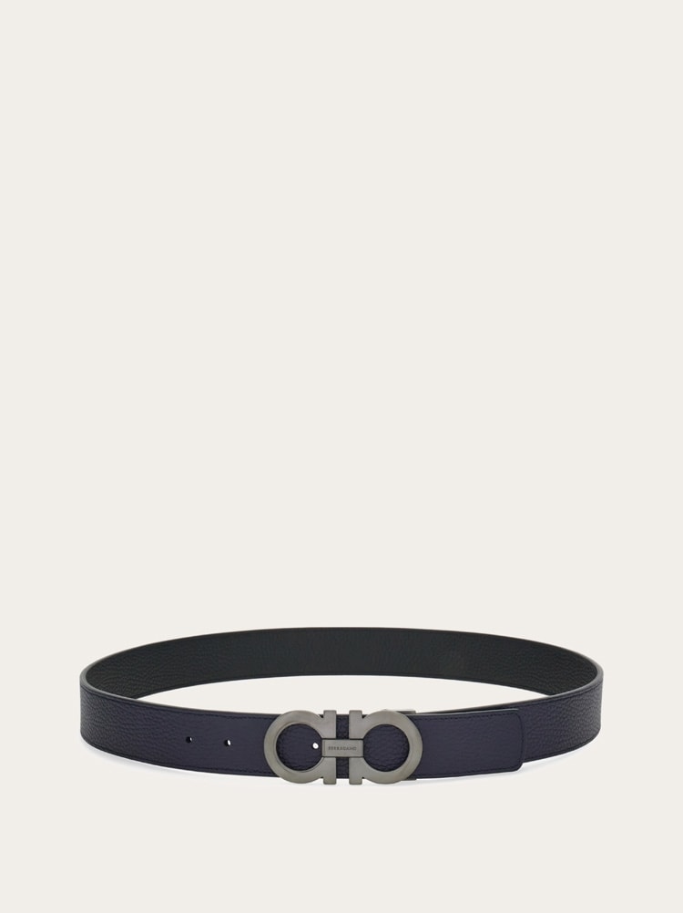 Reversible and adjustable Gancini belt Gallery image 3