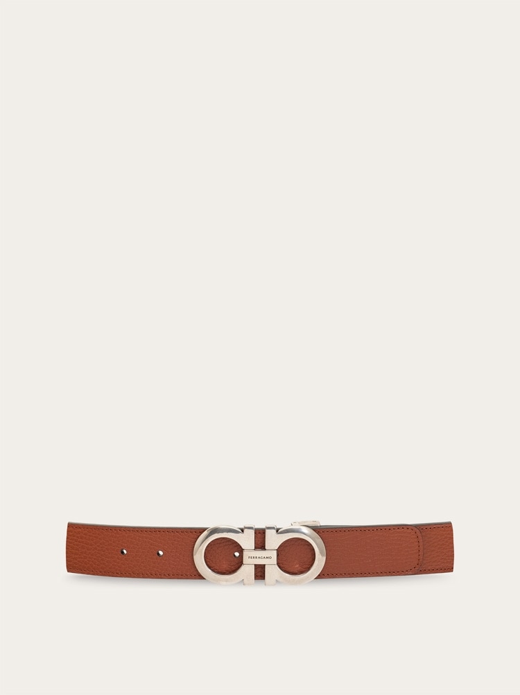 Reversible and adjustable Gancini belt Gallery image 1