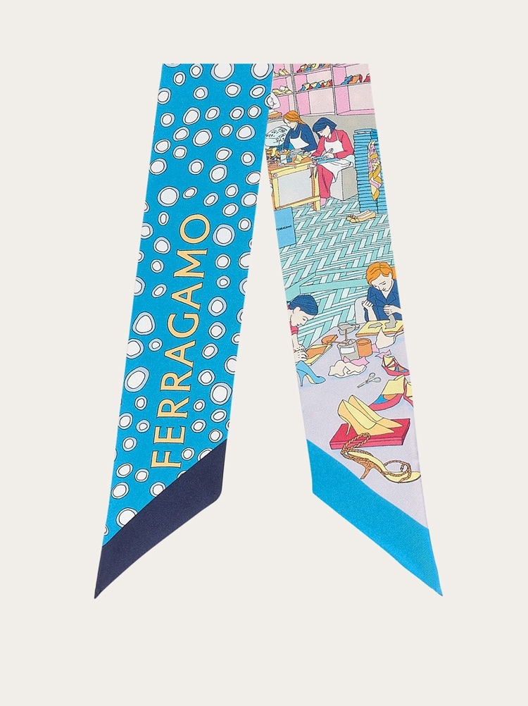 Atelier print silk mini bandeau Gallery image 1