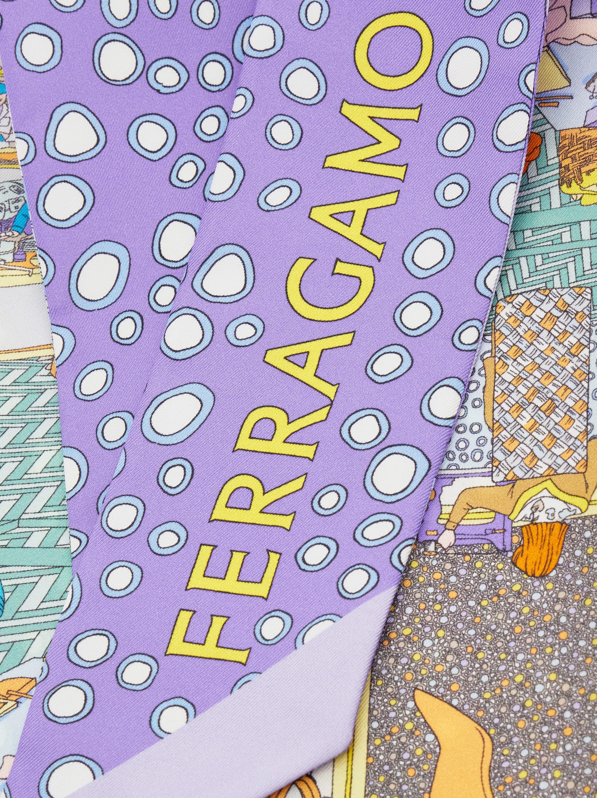 Atelier print silk mini bandeau - Women | Ferragamo