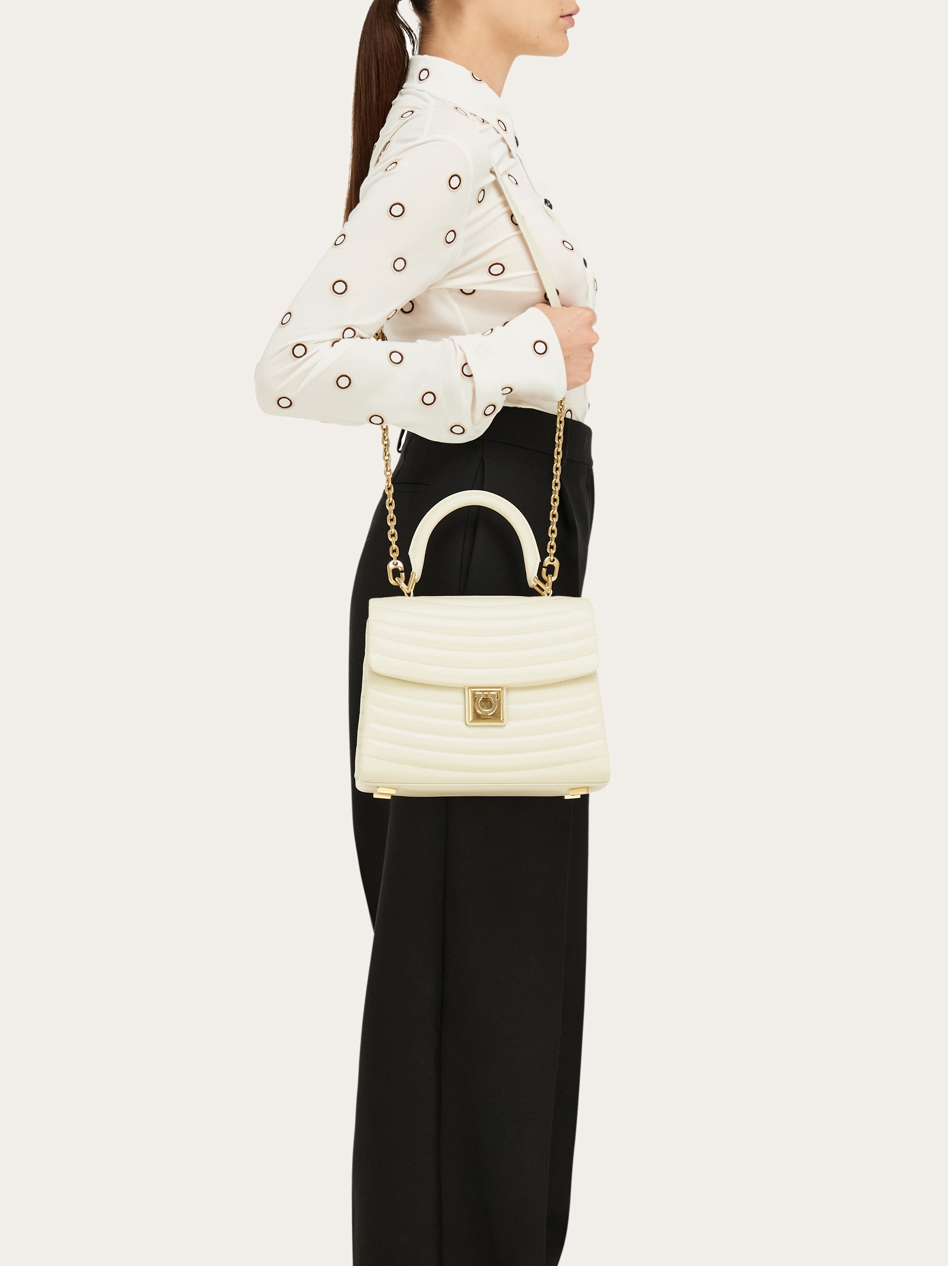 Quilted handbag (M) - Handbags - Women - Salvatore Ferragamo EU 