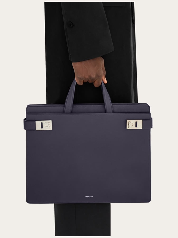 Briefcase with Gancini buckles (S) Gallery image 2