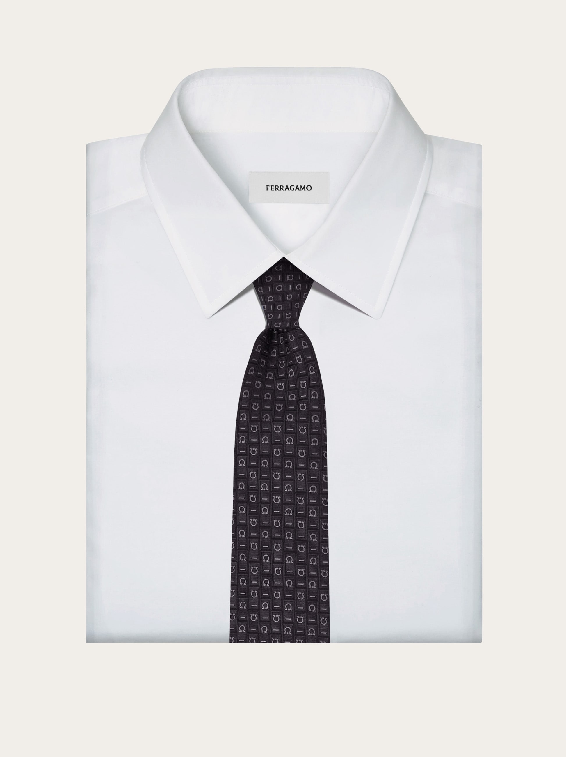 Ferragamo Monogram jacquard tie - Men | Ferragamo