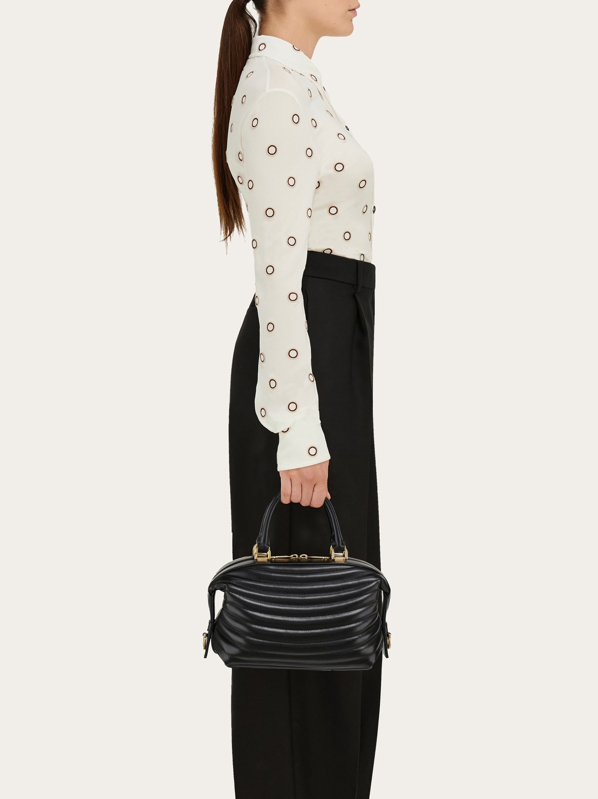 Quilted bowling bag (S) - Handbags - Women - Salvatore Ferragamo US
