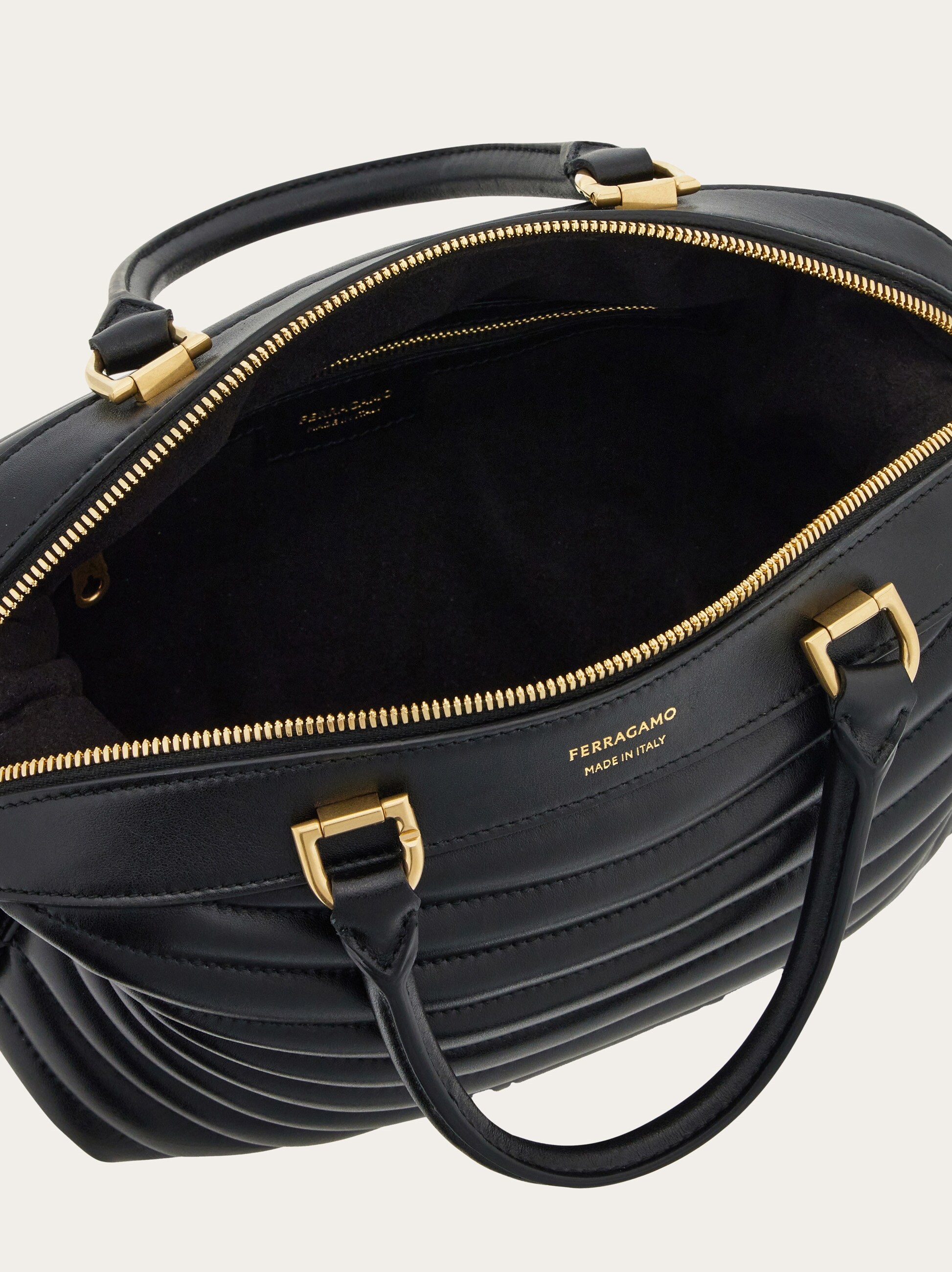 Quilted bowling bag (S) - Handbags - Women - Salvatore Ferragamo US