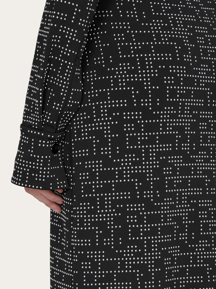 Jersey shirt dress with micro studs - Ready to Wear - Women 
