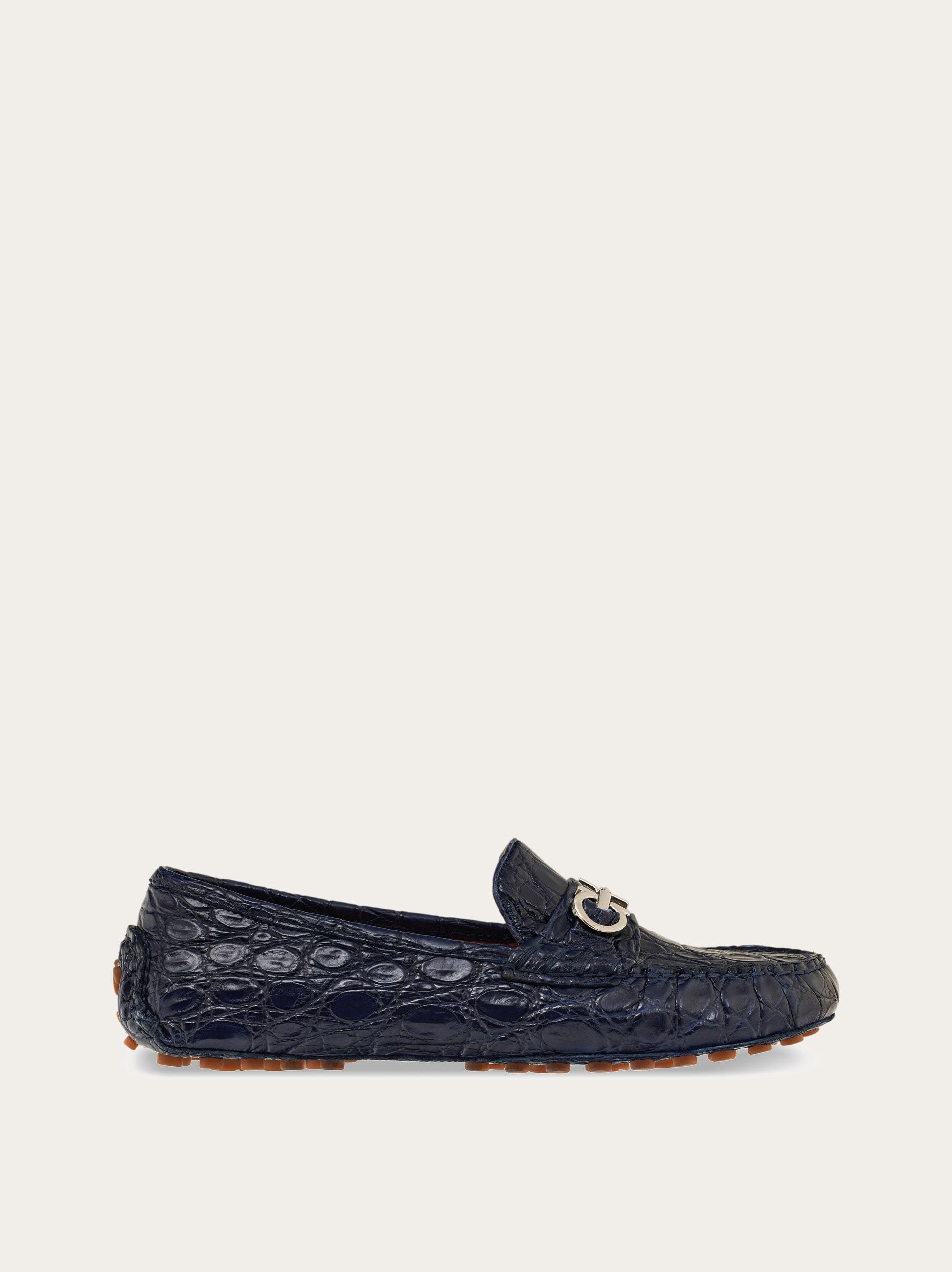 【関税込み】Ferragamo ブラウン Gancini Ornament ローファー Driver with Gancini ornament - Women | Ferragamo