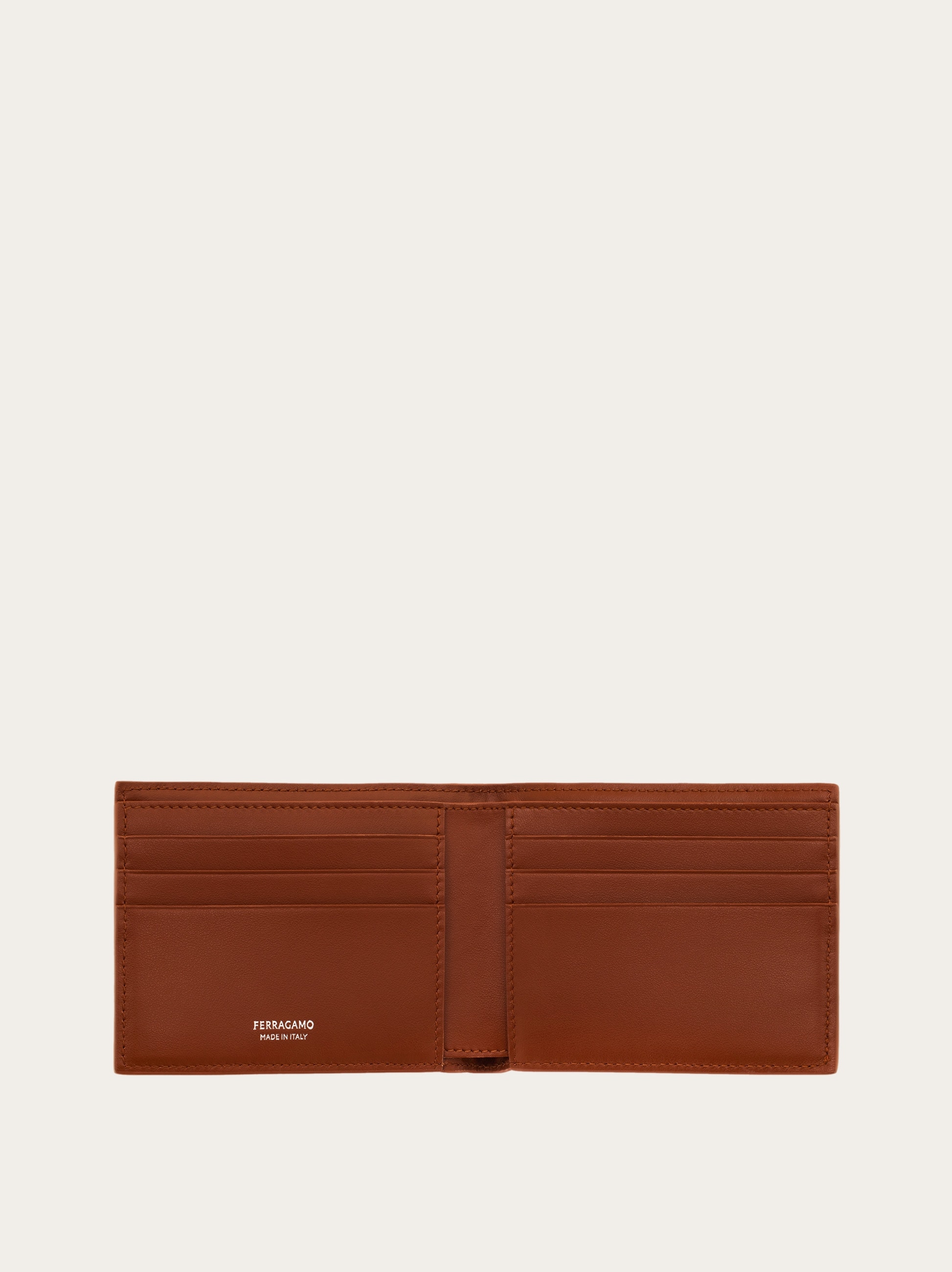 【送料&関税込】Ferragamo Gancini Plaque Tri-fold Wallet Salvatore Ferragamo bi-fold wallet Ganchini pattern leather
