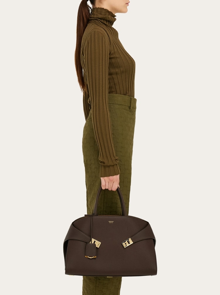 Hug バイカラー ハンドバッグ (L) Gallery image 2