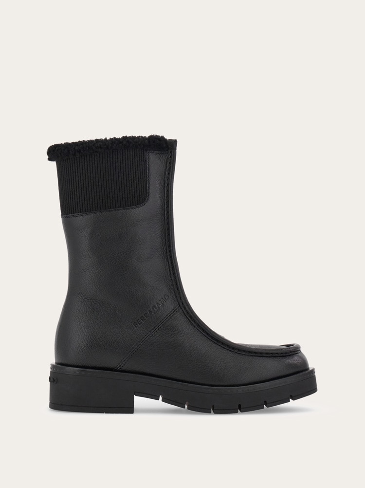 메리노 울 라인드 앵클 부츠 Gallery image 1