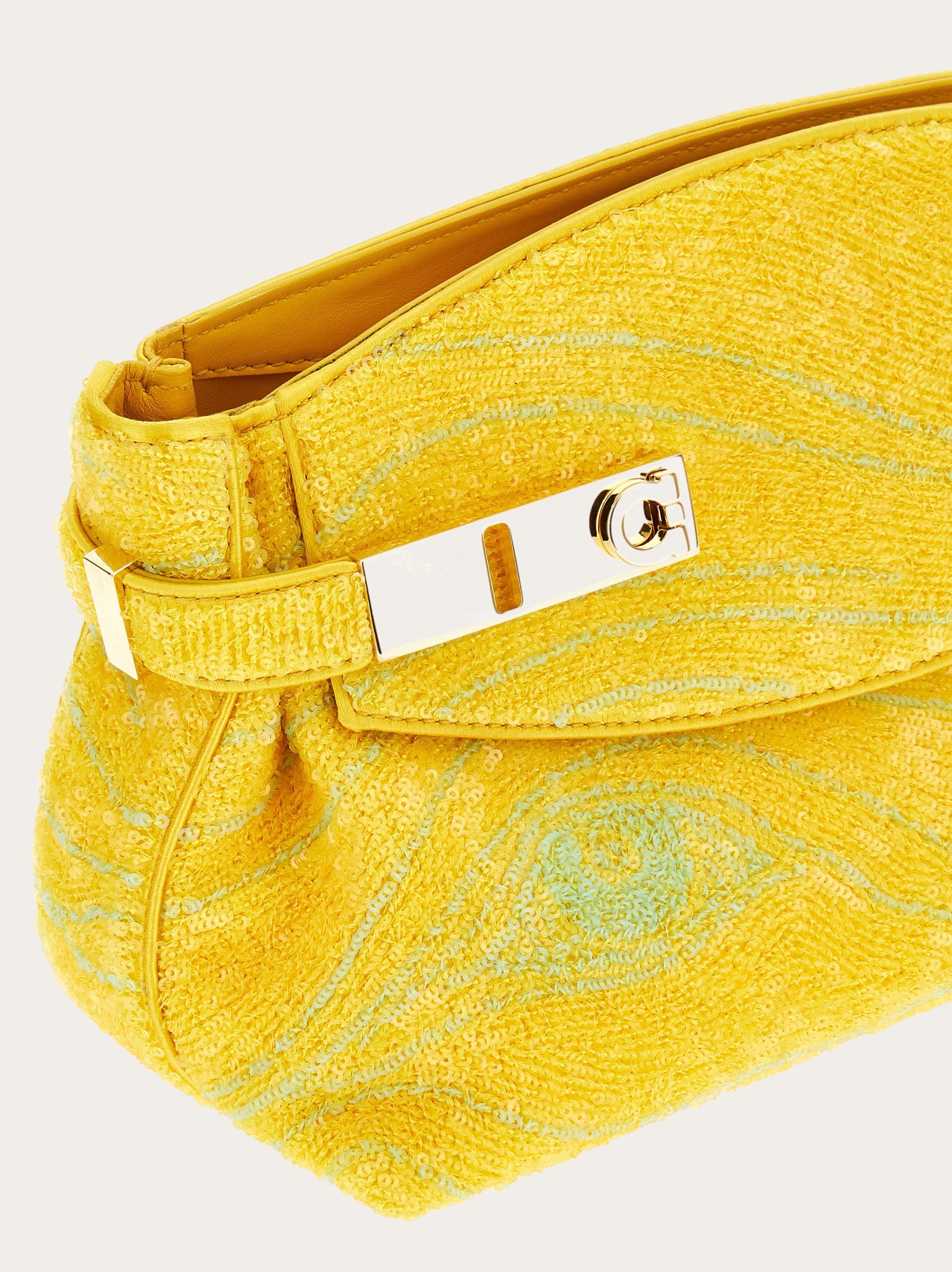 Hug soft crossbody bag with sequins (XS) - Women | Ferragamo