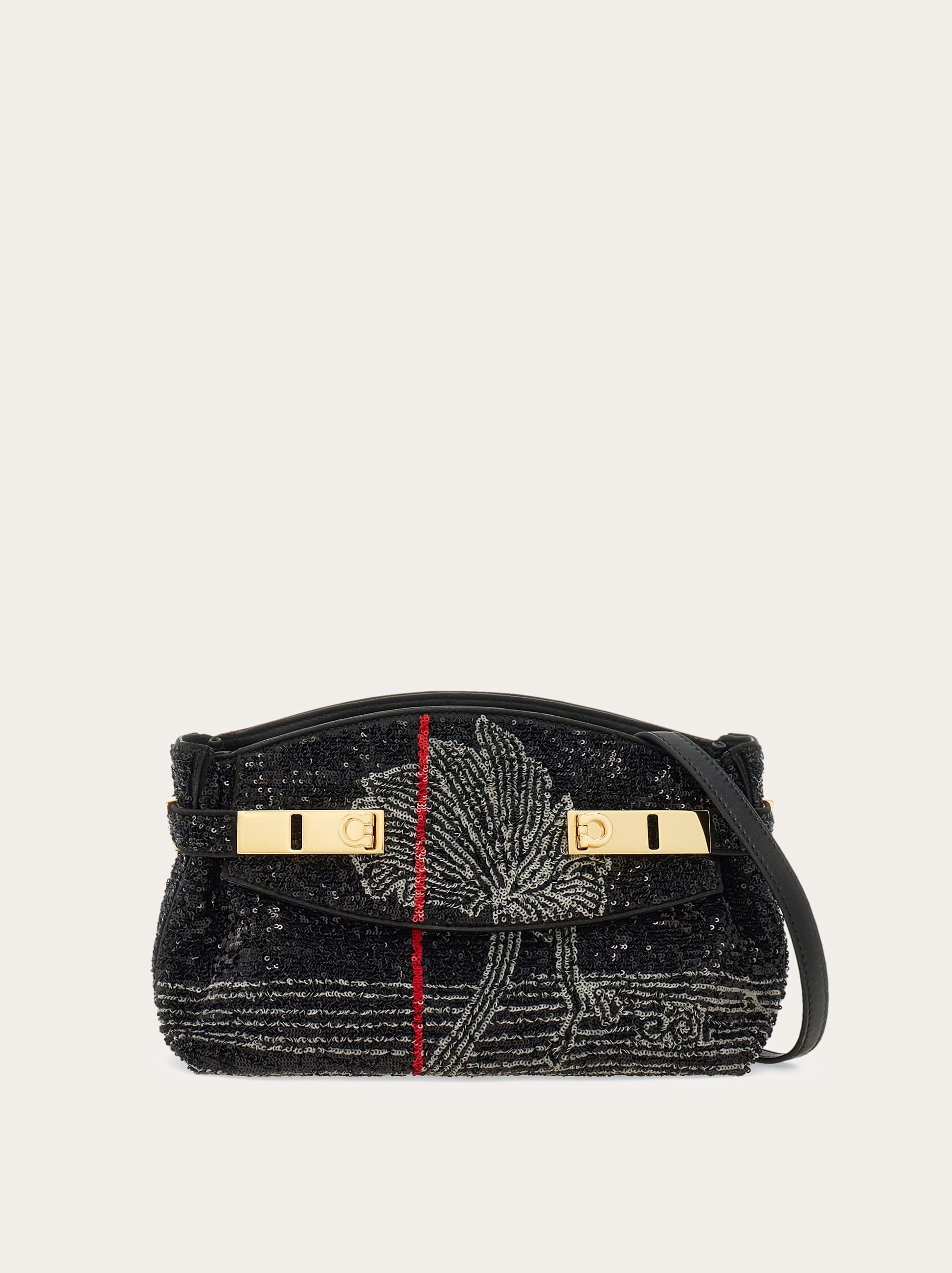 【関税込・国内発送】FERRAGAMO Hug Soft XS crossbody bag Hug soft crossbody bag with sequins (XS) - Women | Ferragamo