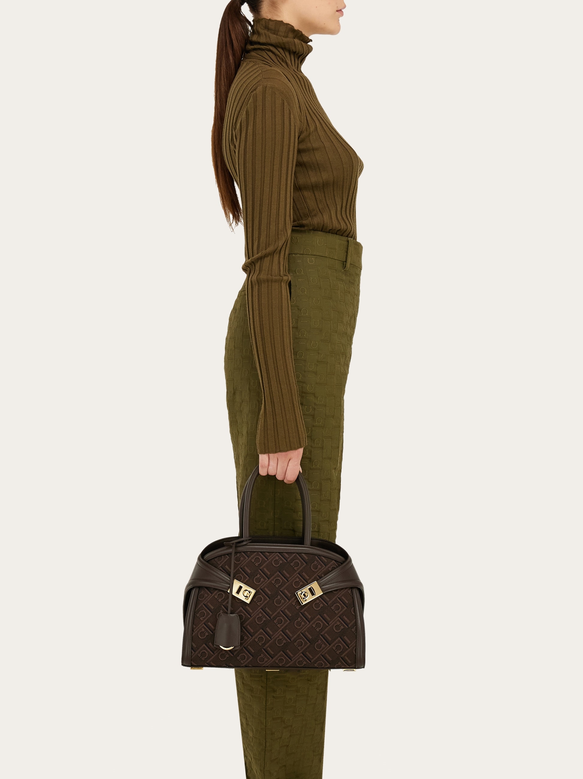 Ferragamo Monogram Hug handbag (M) - Women | Ferragamo
