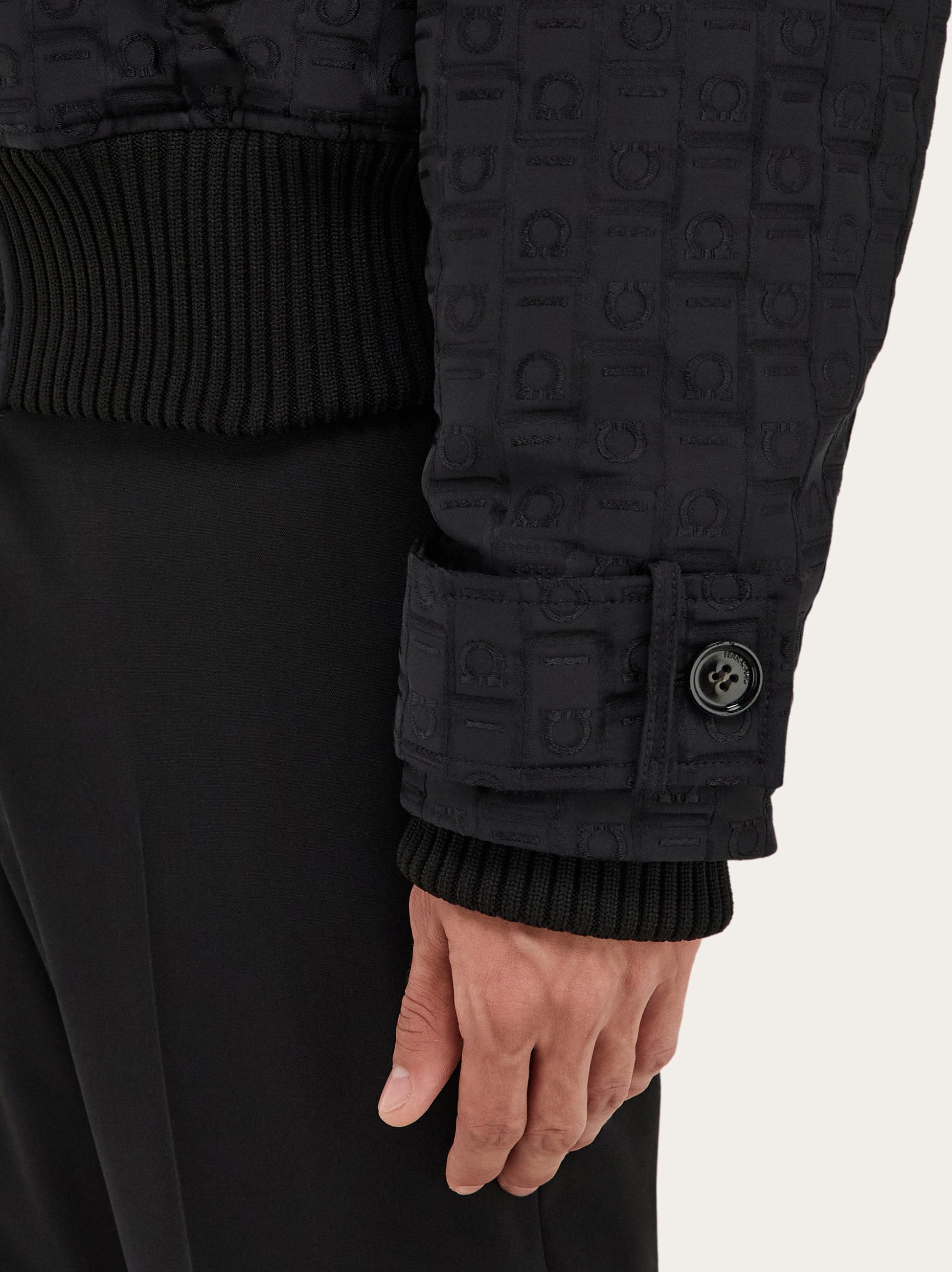 Blouson in Monogram nylon - Men | Ferragamo