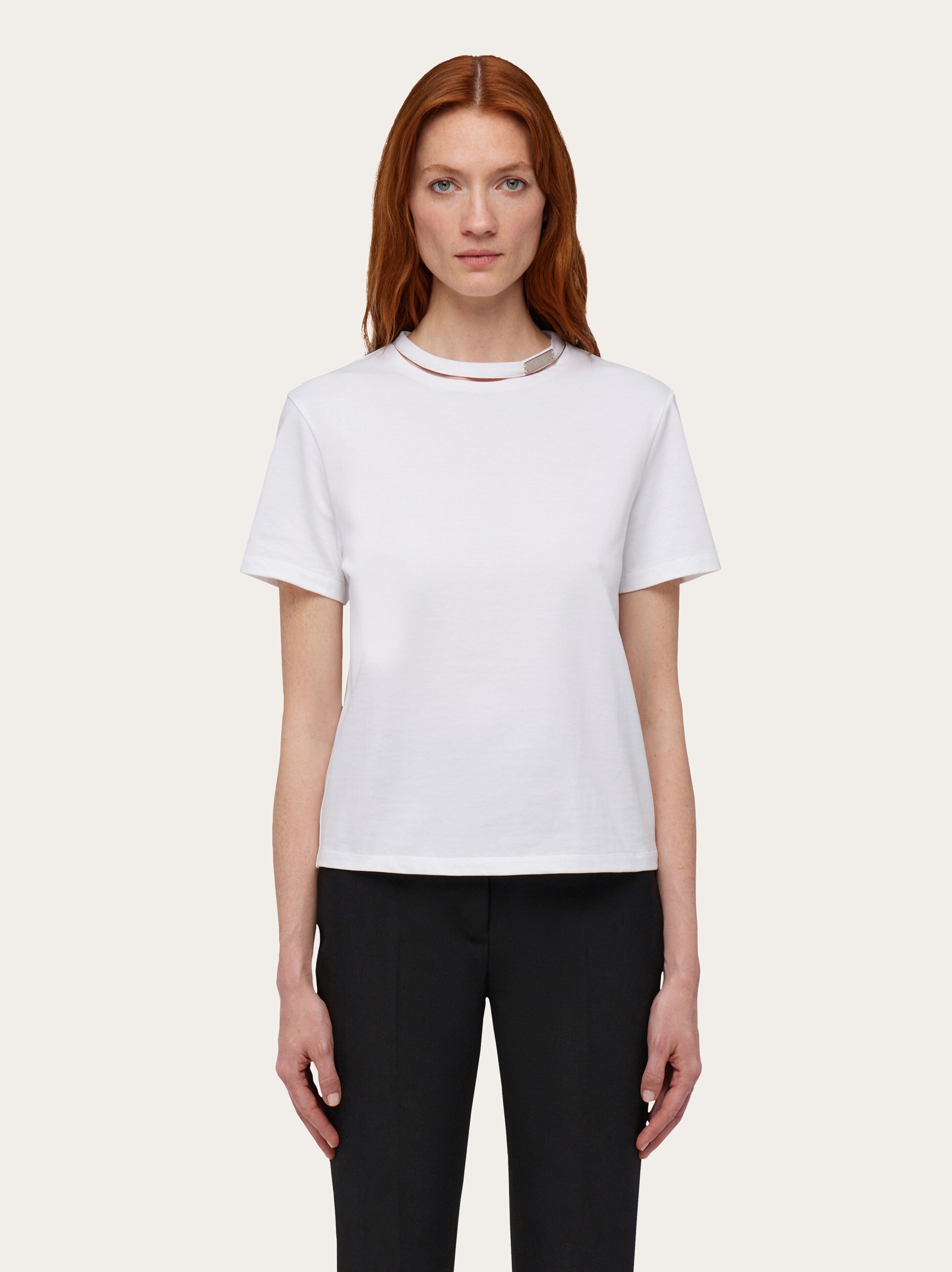 T-shirt with custom tab - Ready to Wear - Women - Salvatore 