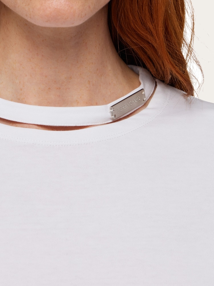 T-shirt with custom tab - Ready to Wear - Women - Salvatore 