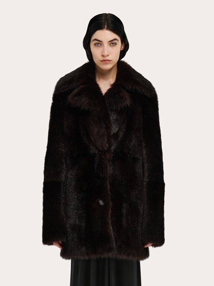 Cappotto corto in shearling Gallery image 2